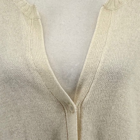 Talbots Womens Ivory Cardigan V-Neck Angora 3X Academia Classic Minimalist Chic - Picture 2 of 15
